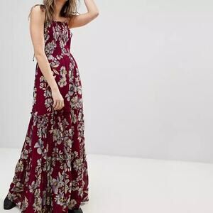 NWT Free People Garden Party Small Red Floral Dress